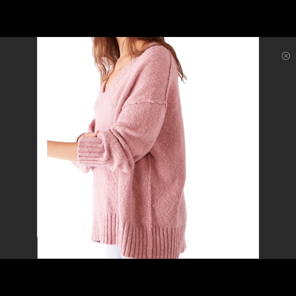 NWOT People Brookside Sweater, Alpine Rose Size S.
